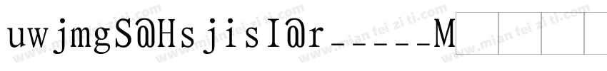 UWJMG3 (SJIS) Regula字体转换